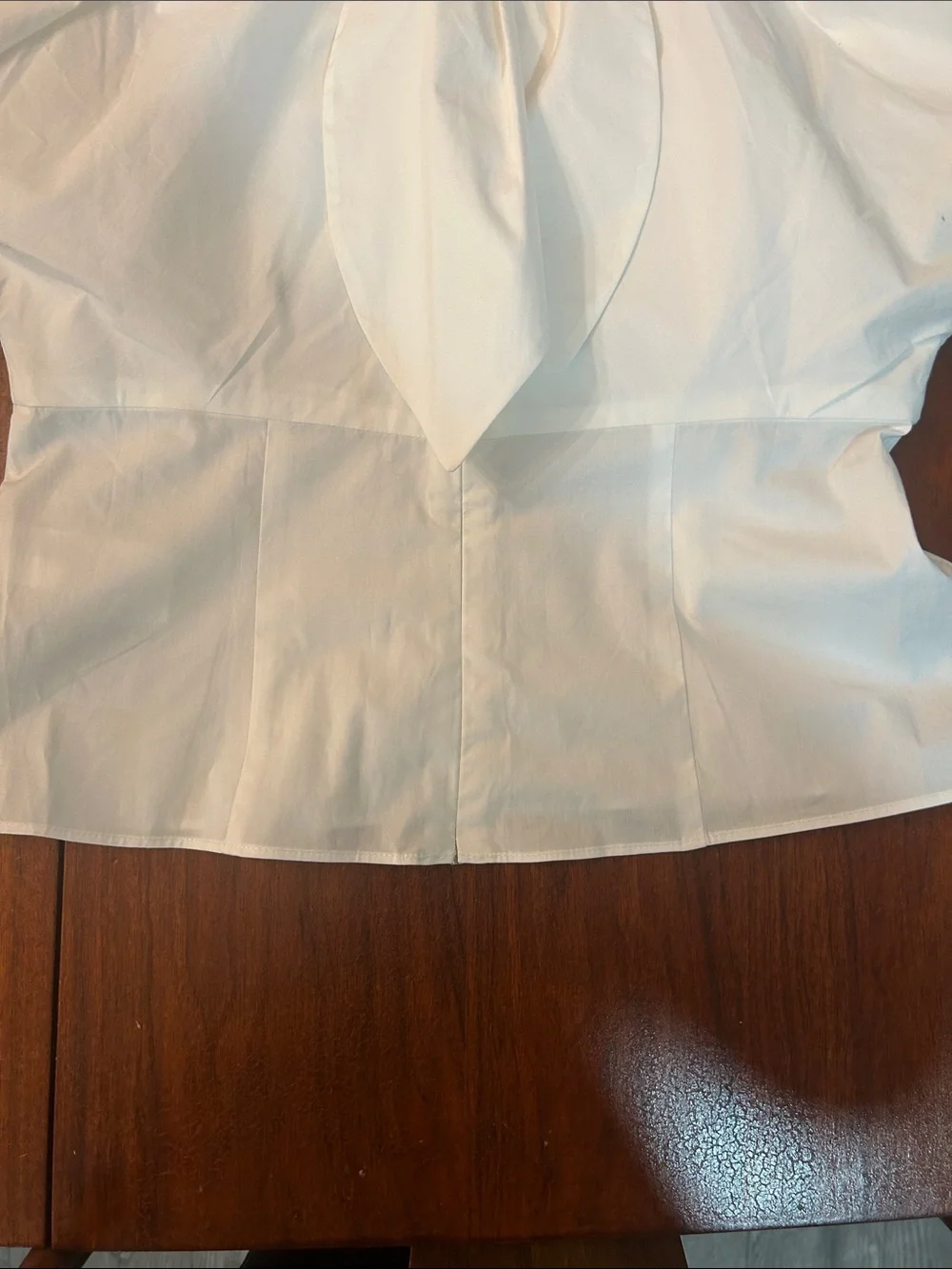 J. Crew White Puff-Sleeve Tie-Back Blouse